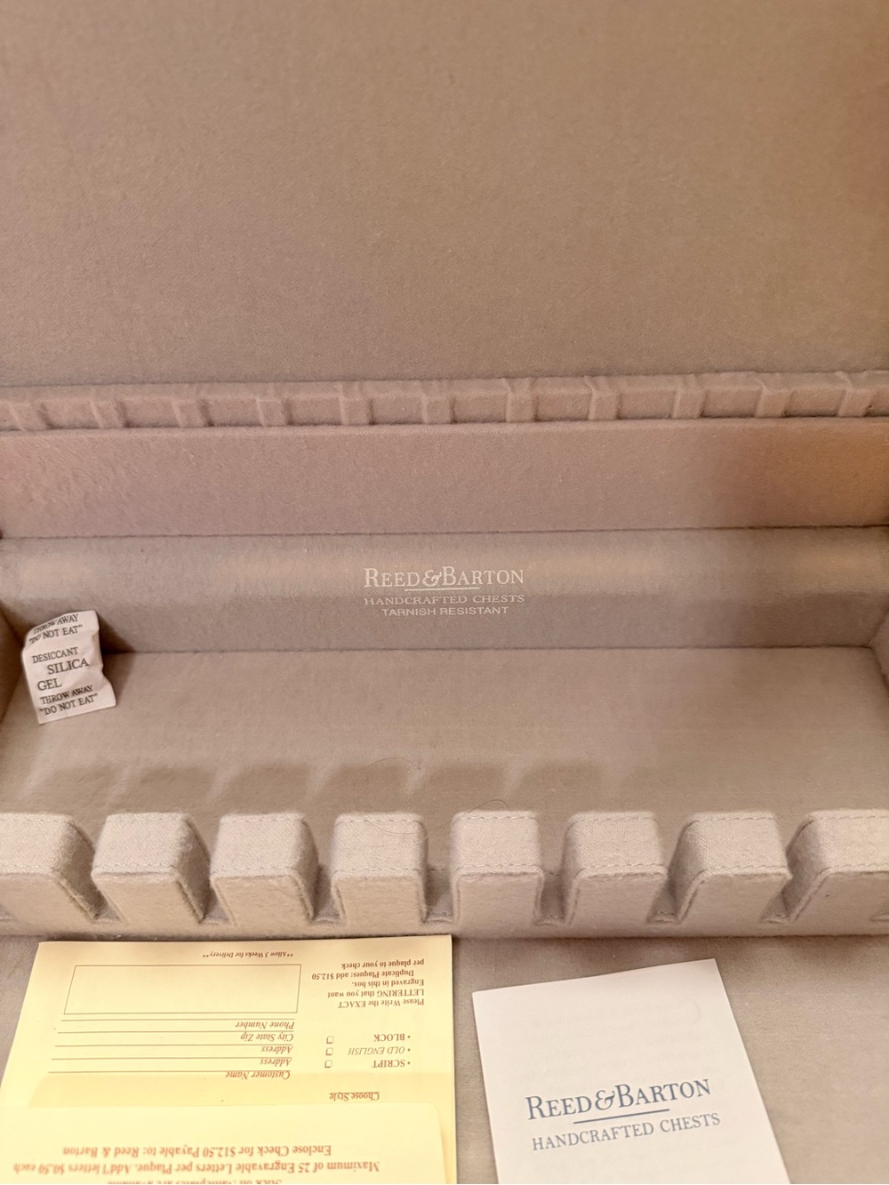 Reed & Barton Handcrafted Silverware Chest - Picture 3 of 5